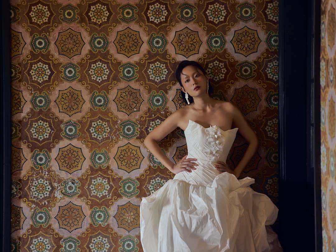 Lecia artisan embroidering bridal craft